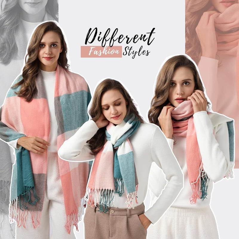 Premillow Women's Mohair Winter Scarf Pure Color, Warm Winter Scarf for Women and Men, Soft Luxurious Cashmere Feel Scarfs - Image 4